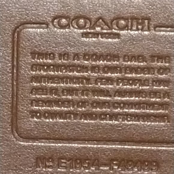 COACH Ava Chain Signature Leather Tote in Chalk, Debossed - Picture 10 of 16